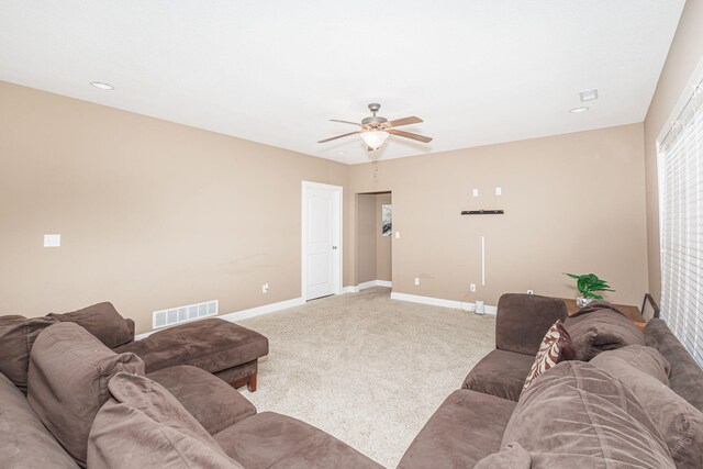 4105 Astoria Way, Columbia, MO 65203 - carpeted living room featuring a ceiling fan and baseboards