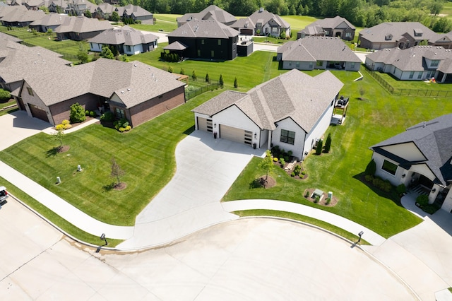aerial perspective of suburban area