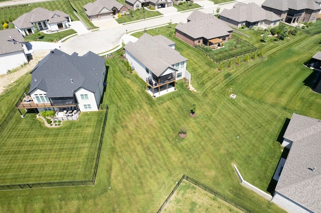 aerial view of residential area