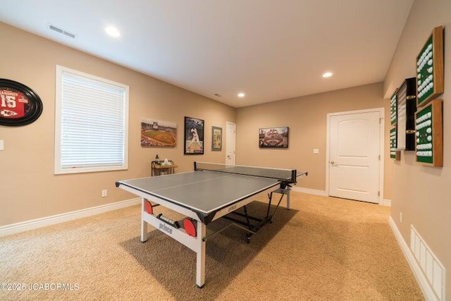 1200 Choctaw Ridge Dr, Holts Summit, MO 65043 - rec room with light colored carpet, recessed lighting, and baseboards