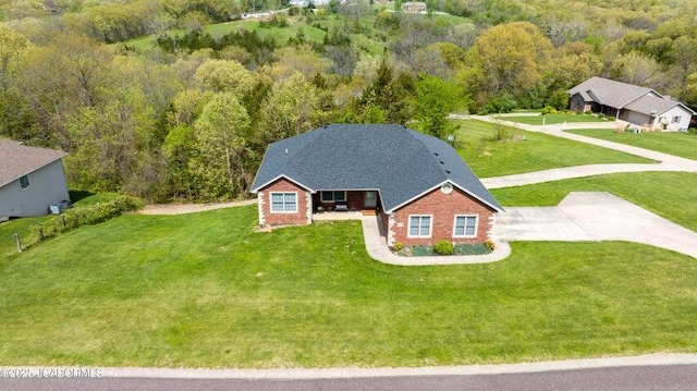 1200 Choctaw Ridge Dr, Holts Summit, MO 65043 - view from above of property with a heavily wooded area