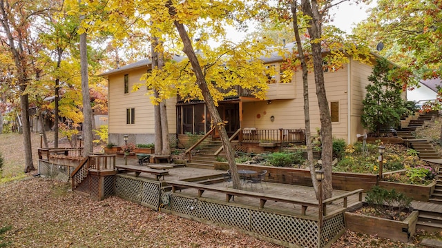 2512 Cimarron Dr, Columbia, MO 65203 - rear view of property featuring stairs and a deck