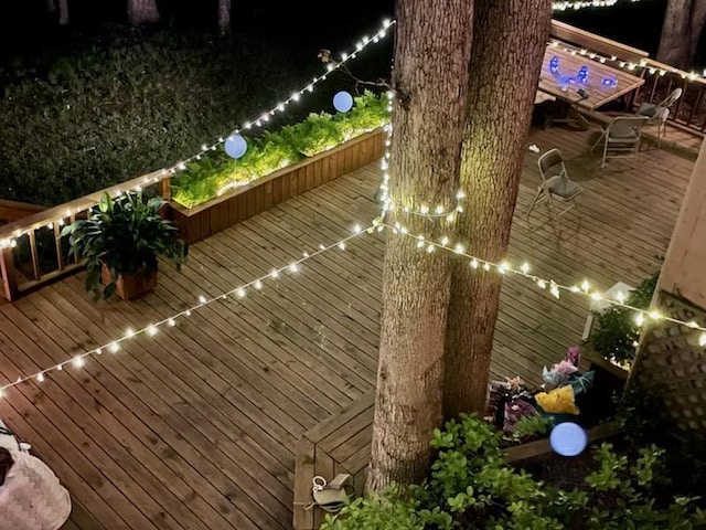 2512 Cimarron Dr, Columbia, MO 65203 - view of deck at night