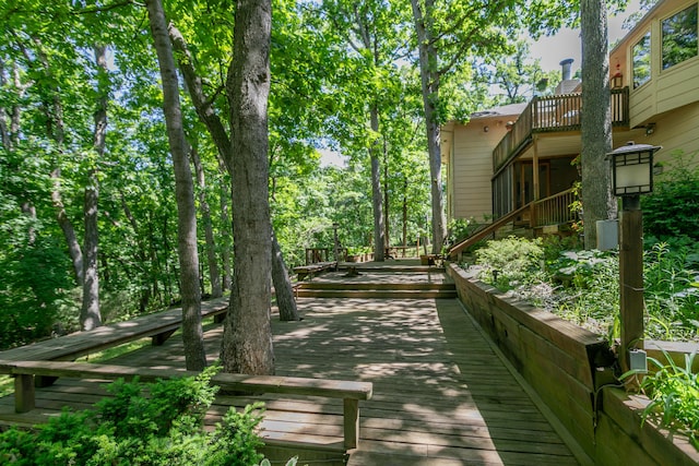 2512 Cimarron Dr, Columbia, MO 65203 - view of wooden deck