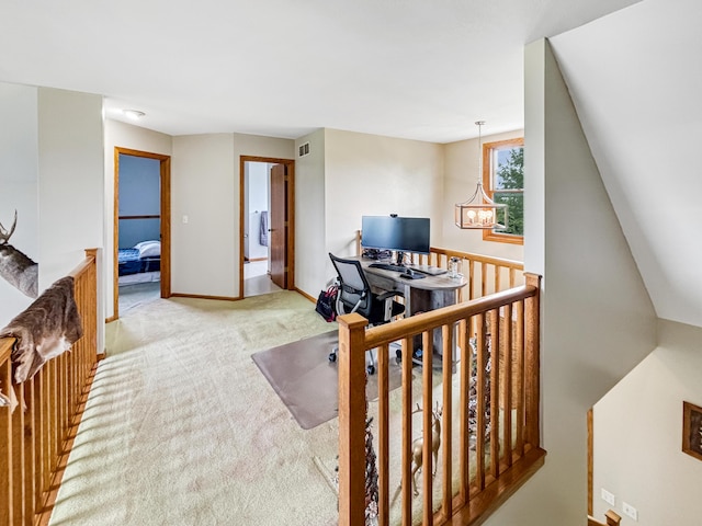 7495 E Schooler Rd, Centralia, MO 65240 - carpeted home office with baseboards