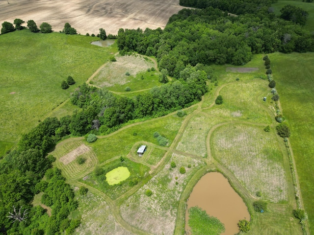 7495 E Schooler Rd, Centralia, MO 65240 - aerial view of sparsely populated area featuring a large body of water