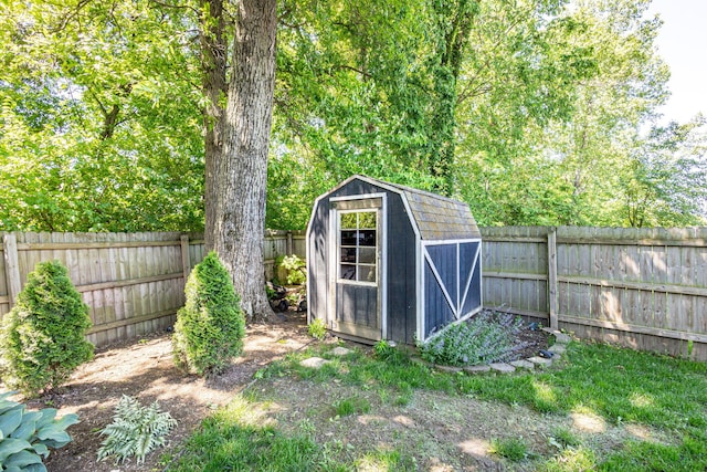 1050 Azoros Dr, Columbia, MO 65203 - view of shed with a fenced backyard