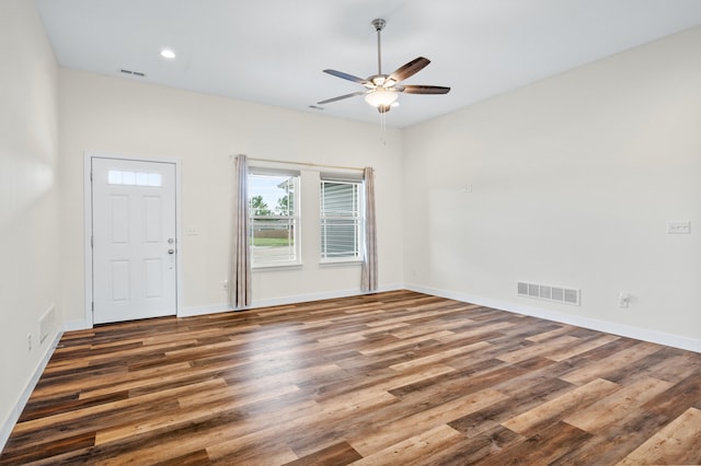 5111 Democracy Dr, Ashland, MO 65010 - spare room with wood finished floors, a ceiling fan, baseboards, and recessed lighting