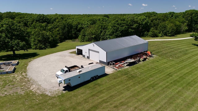 5100 E Dunbar Ln, Centralia, MO 65240 - view from above of property with a forest