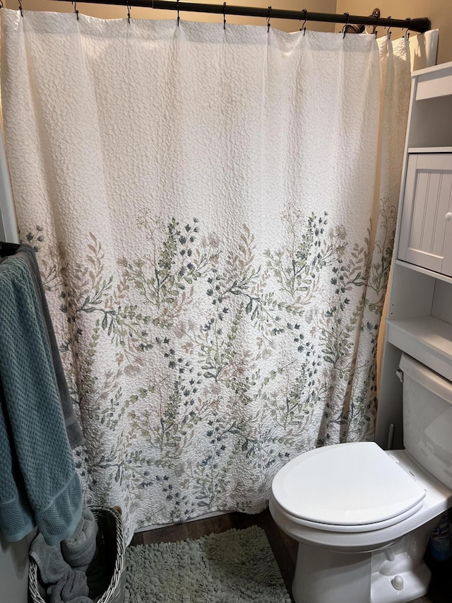5100 E Dunbar Ln, Centralia, MO 65240 - full bath featuring toilet and wood finished floors
