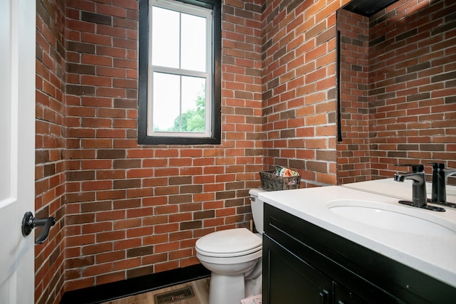 210 Hickam Aly, Ashland, MO 65010 - half bath featuring vanity and brick wall