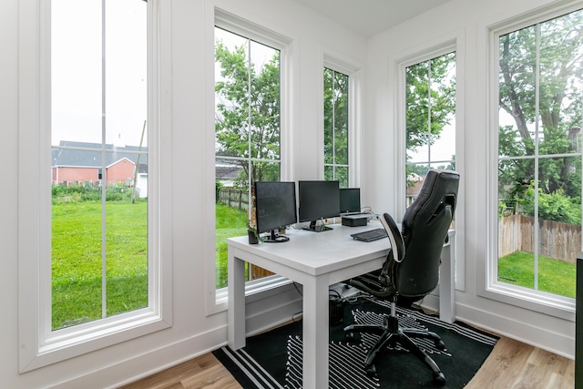 210 Hickam Aly, Ashland, MO 65010 - home office with plenty of natural light and wood finished floors