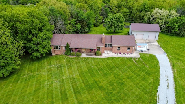 1820 N Hemlock Ridge Rd, Rocheport, MO 65279 - view from above of property with a forest