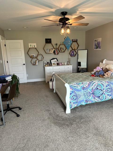 15172 S Henry Ln, Ashland, MO 65010 - bedroom with carpet and ceiling fan