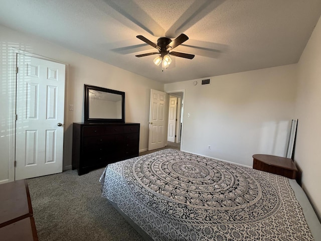 1999 N Waterfront Dr Unit H, Columbia, MO 65202 - bedroom featuring carpet, ceiling fan, baseboards, and a textured ceiling