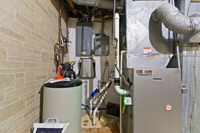 404 S Greenwood Ave, Columbia, MO 65203 - utility room with heating unit and electric panel