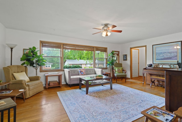368 Crown Pt, Columbia, MO 65203 - living area with ceiling fan and wood finished floors