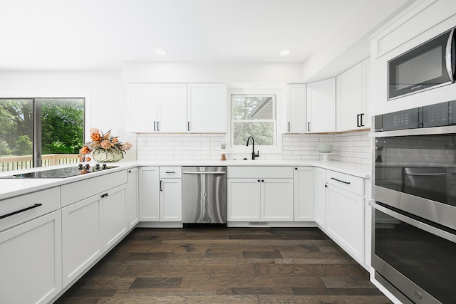 1152 E Bluebird Ln, Columbia, MO 65201 - kitchen with stainless steel appliances, plenty of natural light, a sink, recessed lighting, and light countertops