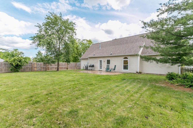 1411 Kinloch Ct, Columbia, MO 65203 - rear view of house with a patio and a shingled roof