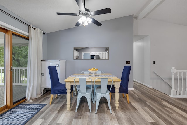 109 N Linnwood Dr, Linn, MO 65051 - dining room with wood finished floors, ceiling fan, and baseboards
