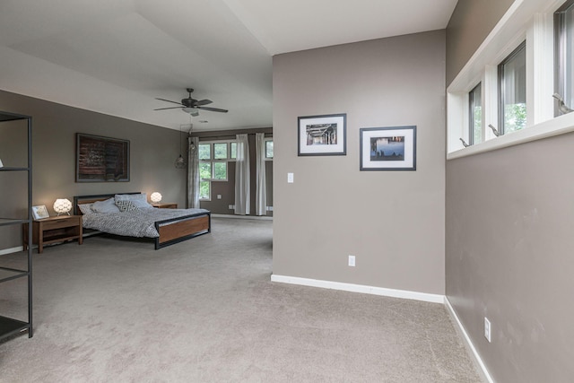 2416 Cimarron Dr, Columbia, MO 65203 - bedroom with carpet, baseboards, and ceiling fan