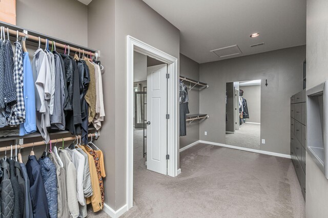 2416 Cimarron Dr, Columbia, MO 65203 - spacious closet with attic access and carpet