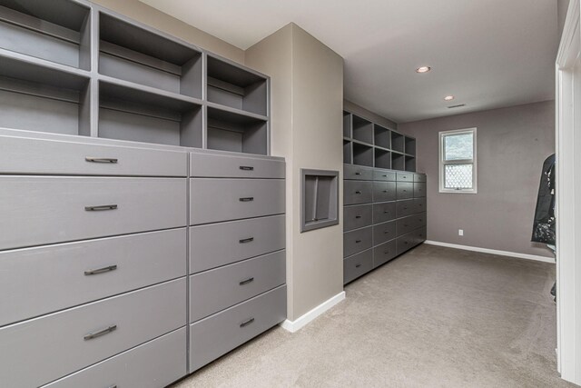 2416 Cimarron Dr, Columbia, MO 65203 - walk in closet featuring light carpet