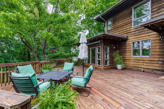 2416 Cimarron Dr, Columbia, MO 65203 - deck featuring outdoor dining space