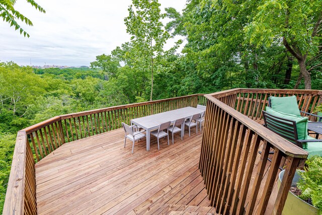 2416 Cimarron Dr, Columbia, MO 65203 - deck featuring outdoor dining area