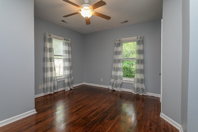 500 W Sexton Rd, Columbia, MO 65203 - spare room with hardwood / wood-style flooring, a ceiling fan, and baseboards