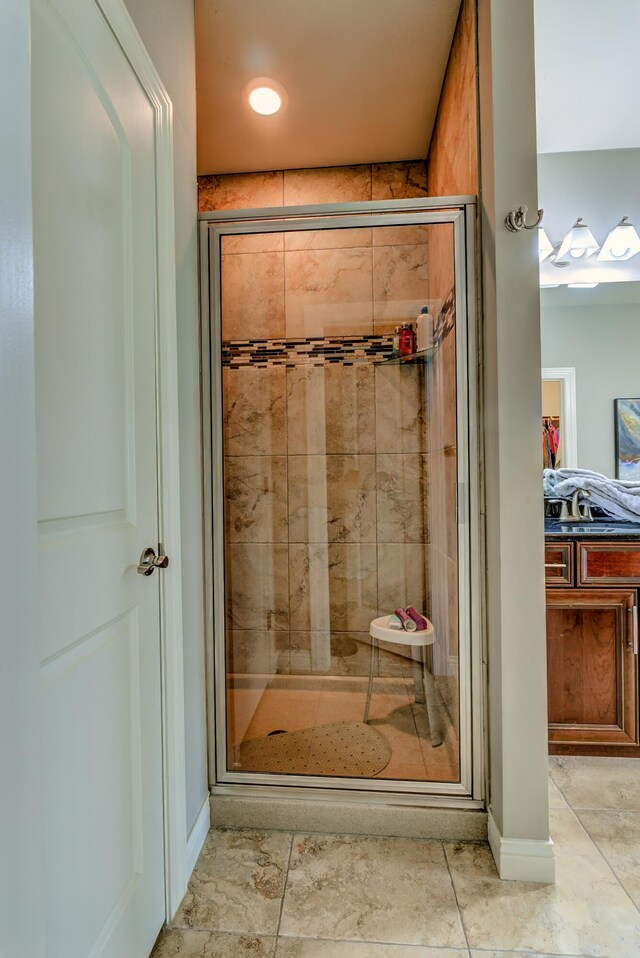 1904 Talco Dr, Columbia, MO 65201 - full bath with a stall shower, vanity, and baseboards