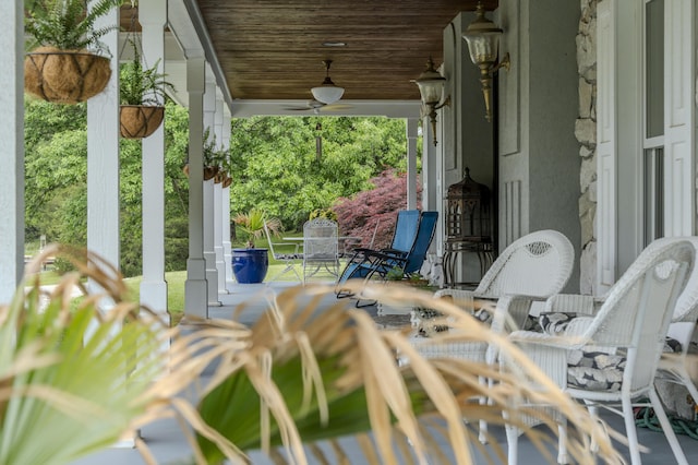 70 E High Point Ln, Columbia, MO 65203 - porch with ceiling fan