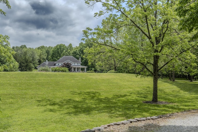 70 E High Point Ln, Columbia, MO 65203 - view of grassy yard featuring a forest view