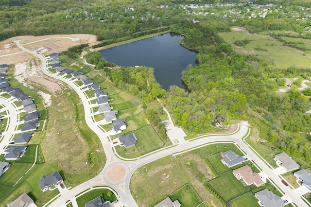 1703 Ballentine Ln, Columbia, MO 65201 - aerial view of property's location with a large body of water and a heavily wooded area