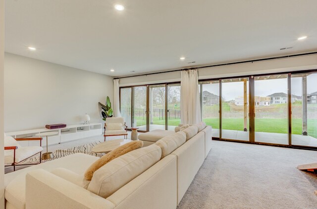 214 Hellwig Ln, Columbia, MO 65203 - carpeted living room with recessed lighting