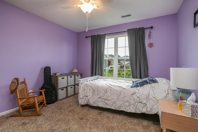 205 Jameson Dr, Ashland, MO 65010 - bedroom featuring carpet and ceiling fan