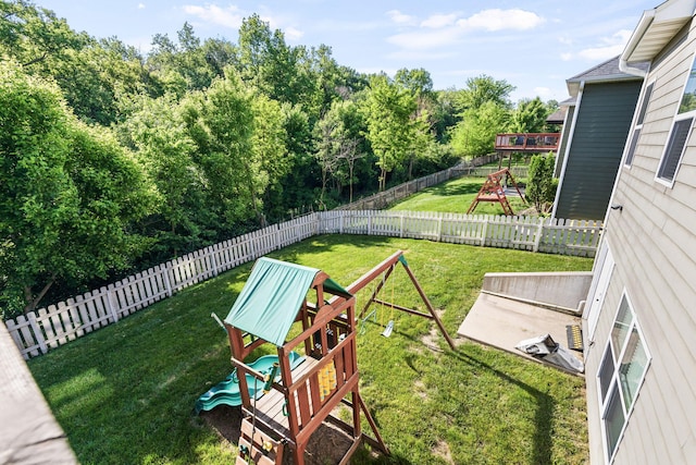 128 Cedar Falls Ct, Columbia, MO 65203 - view of yard featuring a playground