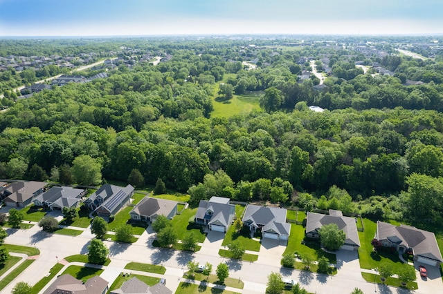 128 Cedar Falls Ct, Columbia, MO 65203 - aerial perspective of suburban area featuring a forest