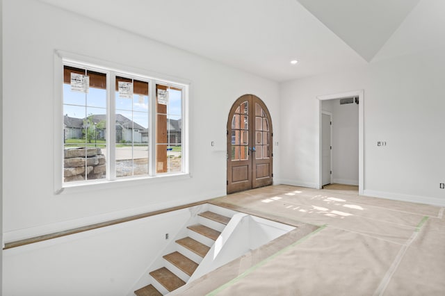 7200 Rudchester Ct, Columbia, MO 65203 - foyer featuring carpet flooring, recessed lighting, and baseboards