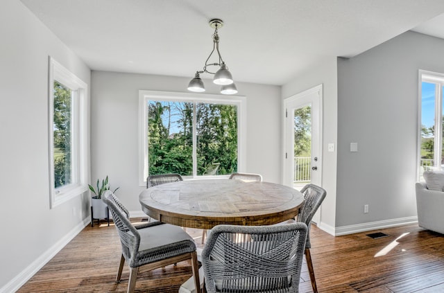 602 E Old Hawthorne Dr, Columbia, MO 65201 - dining room featuring wood finished floors, healthy amount of natural light, and baseboards