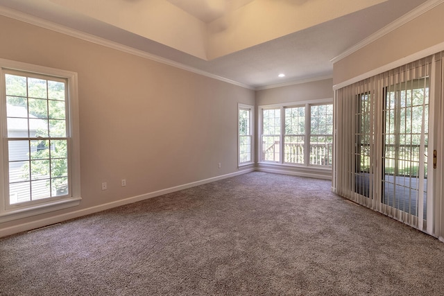 2409 Wild Oak Ct, Columbia, MO 65201 - unfurnished room featuring carpet flooring, crown molding, and recessed lighting
