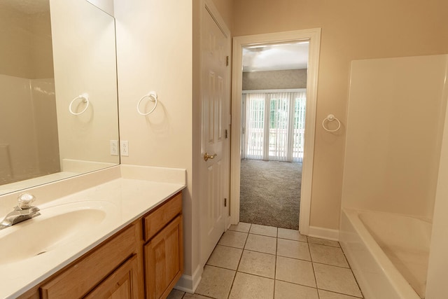 2409 Wild Oak Ct, Columbia, MO 65201 - full bathroom with vanity and tile patterned floors