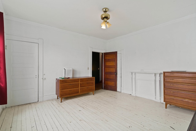 408 Vassar St, Bunceton, MO 65237 - bedroom with wood-type flooring and crown molding