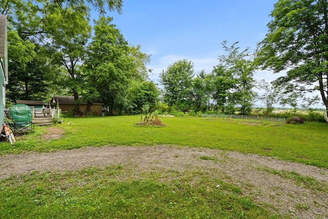 408 Vassar St, Bunceton, MO 65237 - view of yard with a deck
