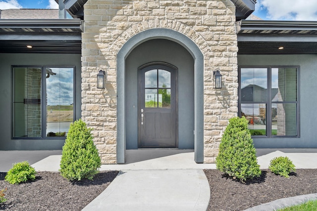 6505 Cromford Ln, Columbia, MO 65201 - view of exterior entry with stone siding