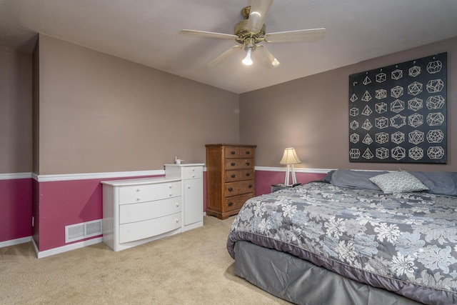 3111 E E W Snowy Hills Ln, Hartsburg, MO 65039 - bedroom with carpet, baseboards, and a ceiling fan