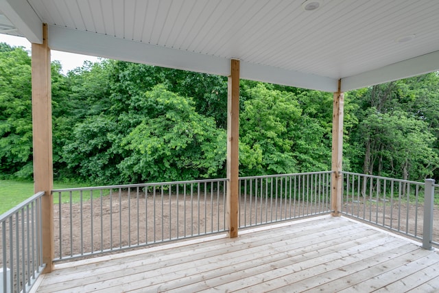 4000 S Felicity Ln, Columbia, MO 65203 - deck featuring view of wooded area