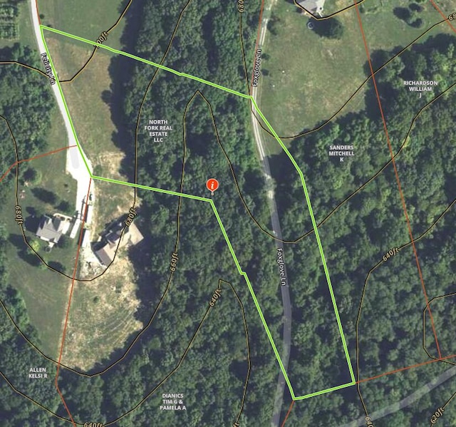 4000 S Felicity Ln, Columbia, MO 65203 - aerial map of property and surrounding area featuring property parcel outlined