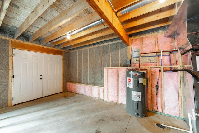 5506 Murfreesboro Dr, Columbia, MO 65201 - unfinished basement with electric water heater