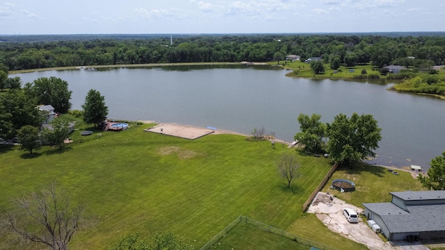 7901 N Chesley Dr, Columbia, MO 65202 - bird's eye view of a large body of water and a heavily wooded area